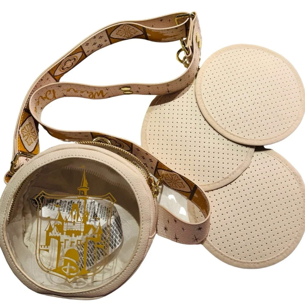 Disney Loungefly Crossbody Pin Bag with Gold Castle “Where Dreams Come True” - Picture 6 of 13
